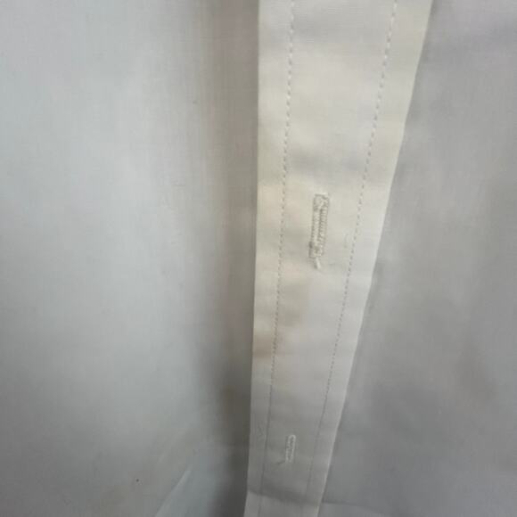 PUritan Men's White Shirt button-up 17 1/2  51" USA made pocket short sleeve - Picture 6 of 11